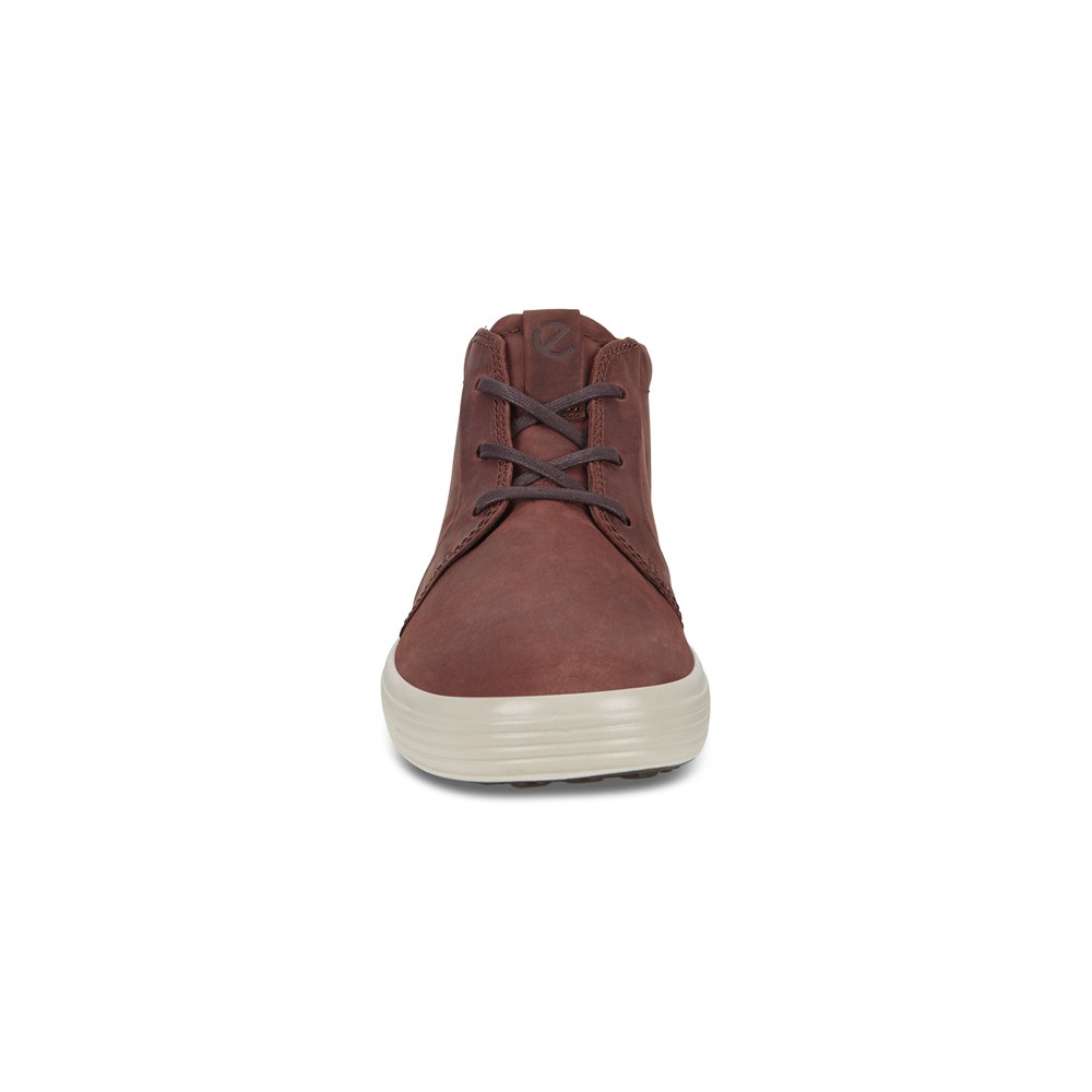 Mens Sneakers - ECCO Soft 7 Ankle - Brown - 6408YIBWQ